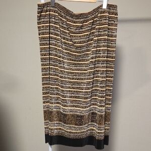 Vintage Carroll Reed Women's Patterned Maxi Skirt - Size 2X